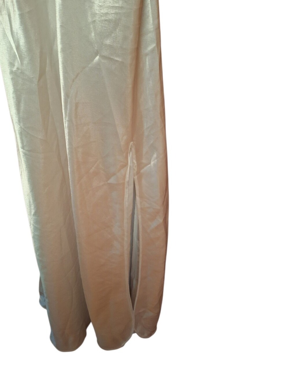 Vintage Victorias Secret Liquid Satin Ivory Bias Bridal Lace Gold Label Gown med - Picture 4 of 7